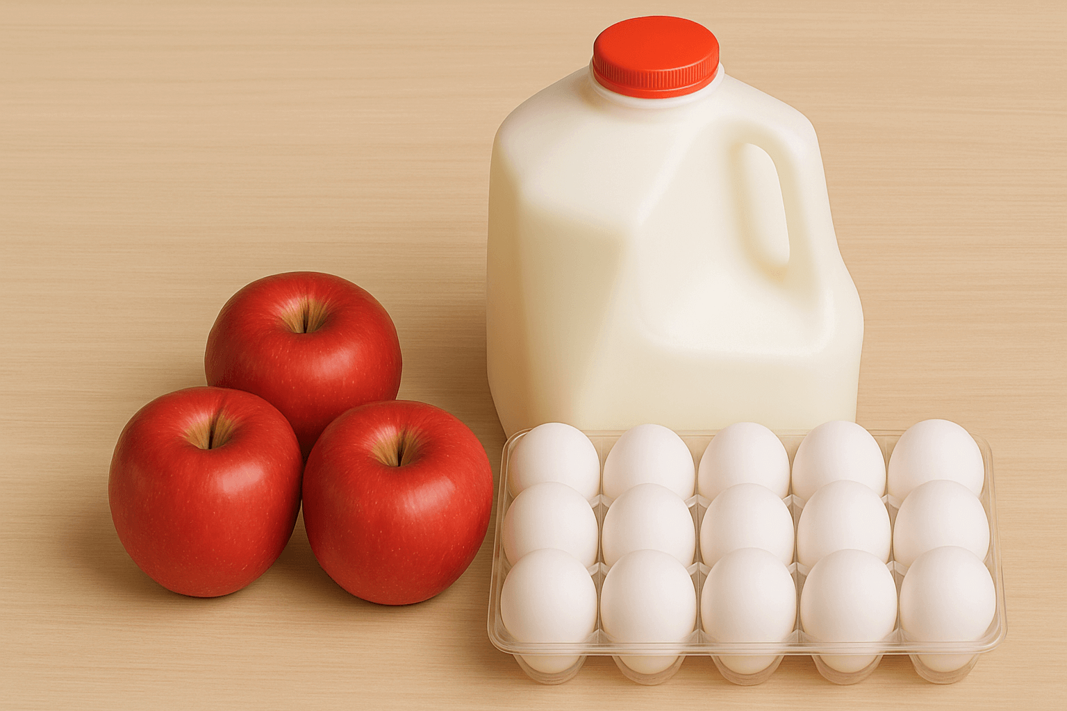 Food bought with $15